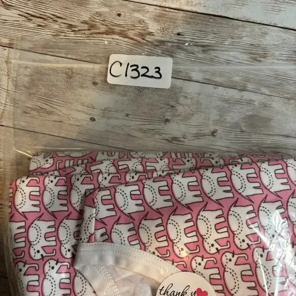 Roller Rabbit Pajama Set Top XS Pant SMALL Pink Elephant Novelty AOP Pima Cotton - Picture 13 of 13